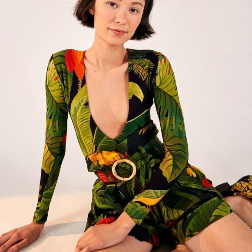 FARM Rio NWT Cocoa Forest Bodysuit